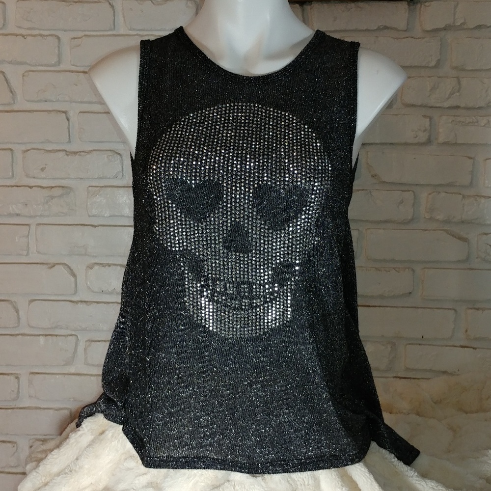 Studded Skull Tank XS